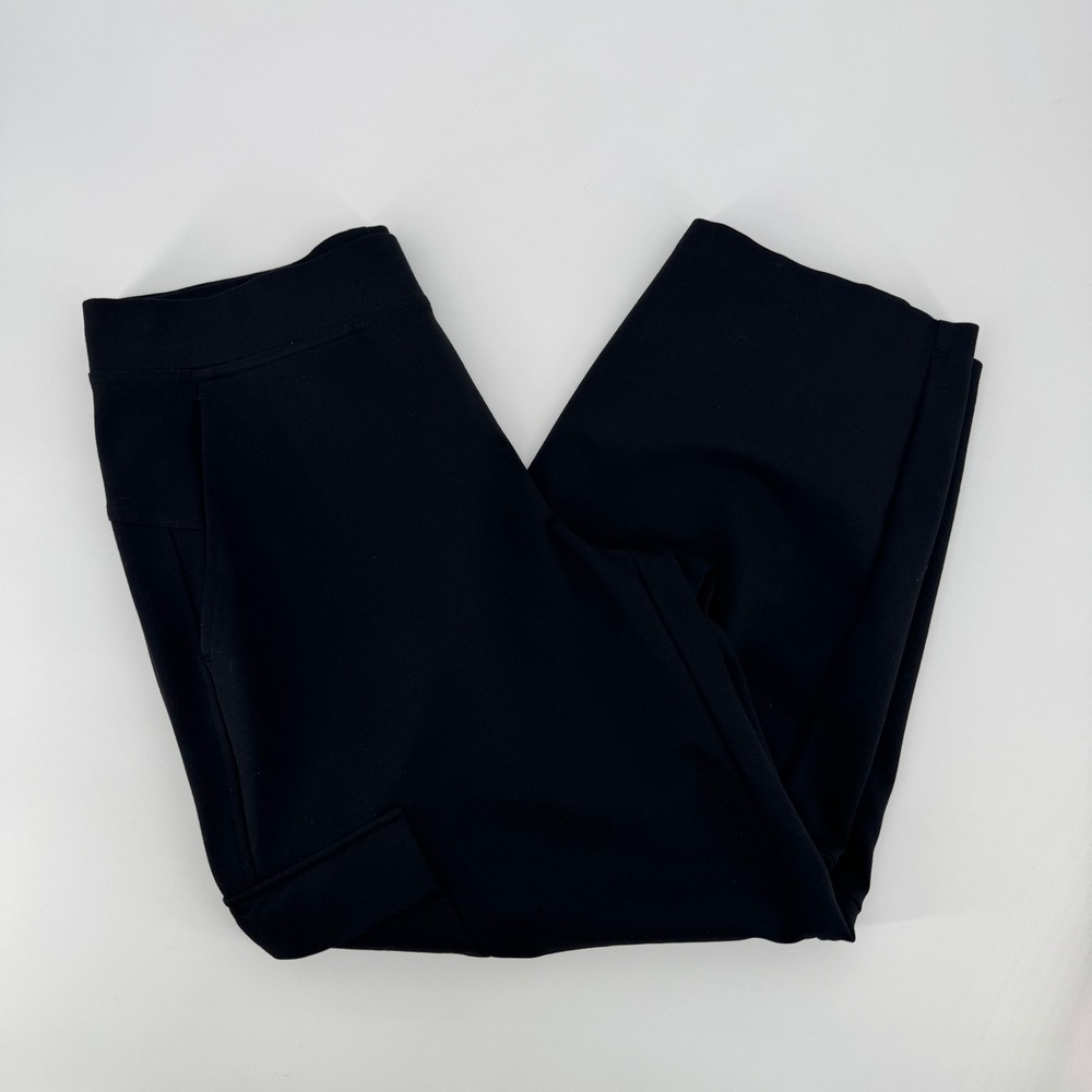 Eileen Fisher Black Cargo Pants Womens Small Pull On Straight Leg Minimalist